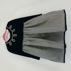 GOODLAD Black White Gold Checked Formal Dress